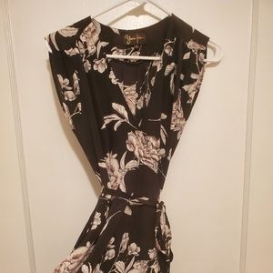 Yumi Kim mini floral silk wrap dress